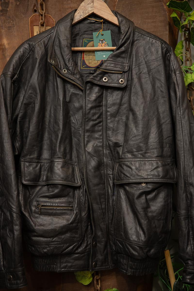 80s/90s American Bomber Deri Ceket