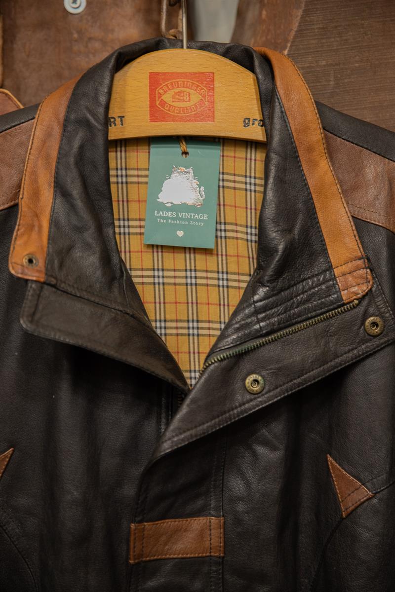 80s/90s Black&Brown Bomber Deri Ceket