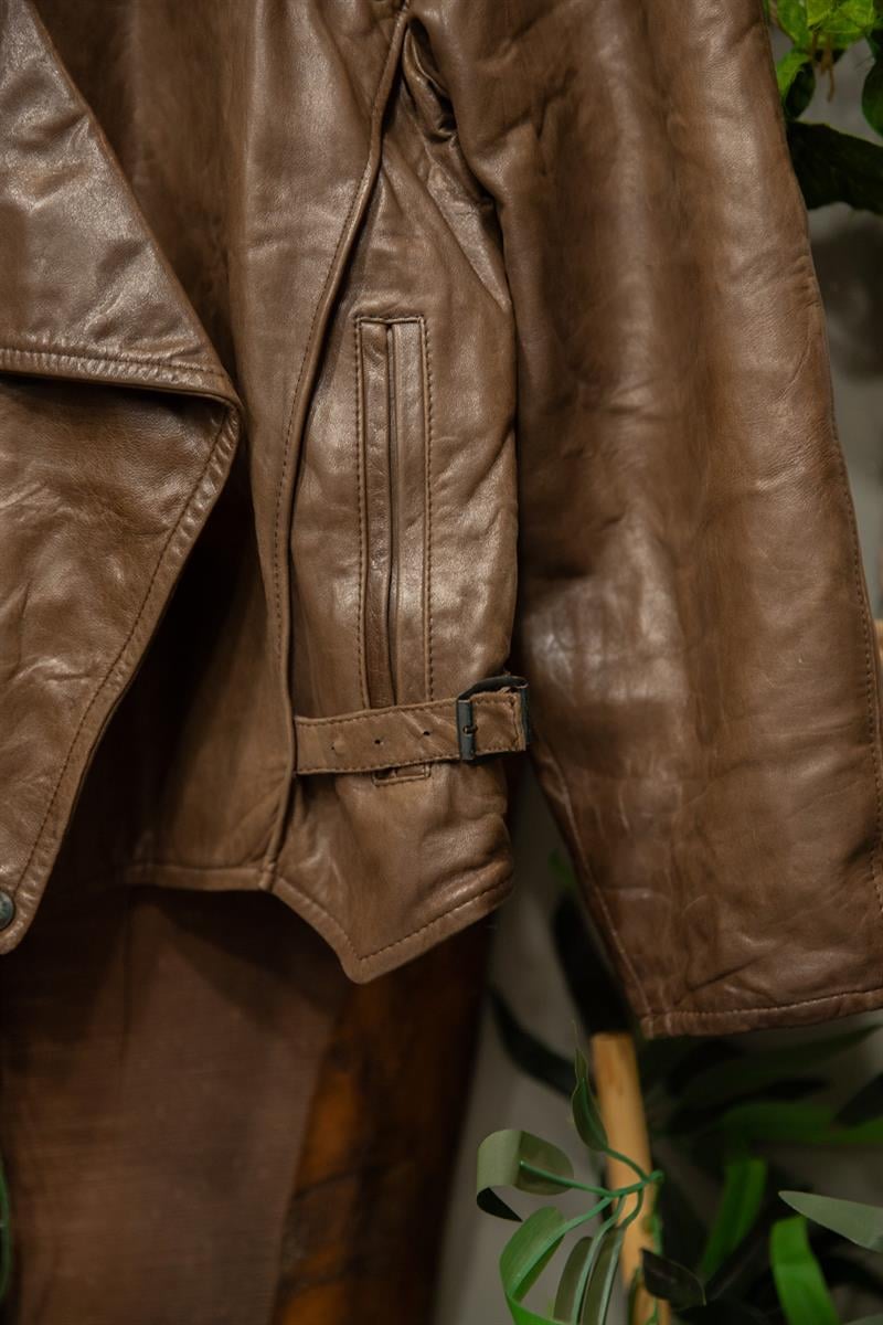 80s/90s Brown Bomber Deri Ceket