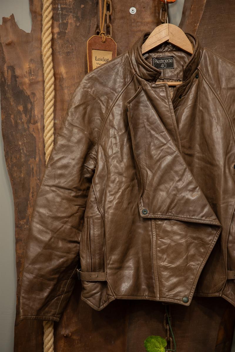 80s/90s Brown Bomber Deri Ceket