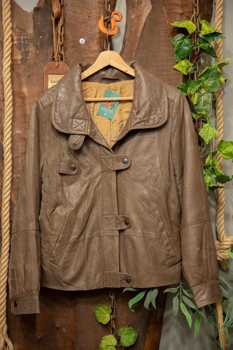80s/90s Brown Classic Deri Ceket