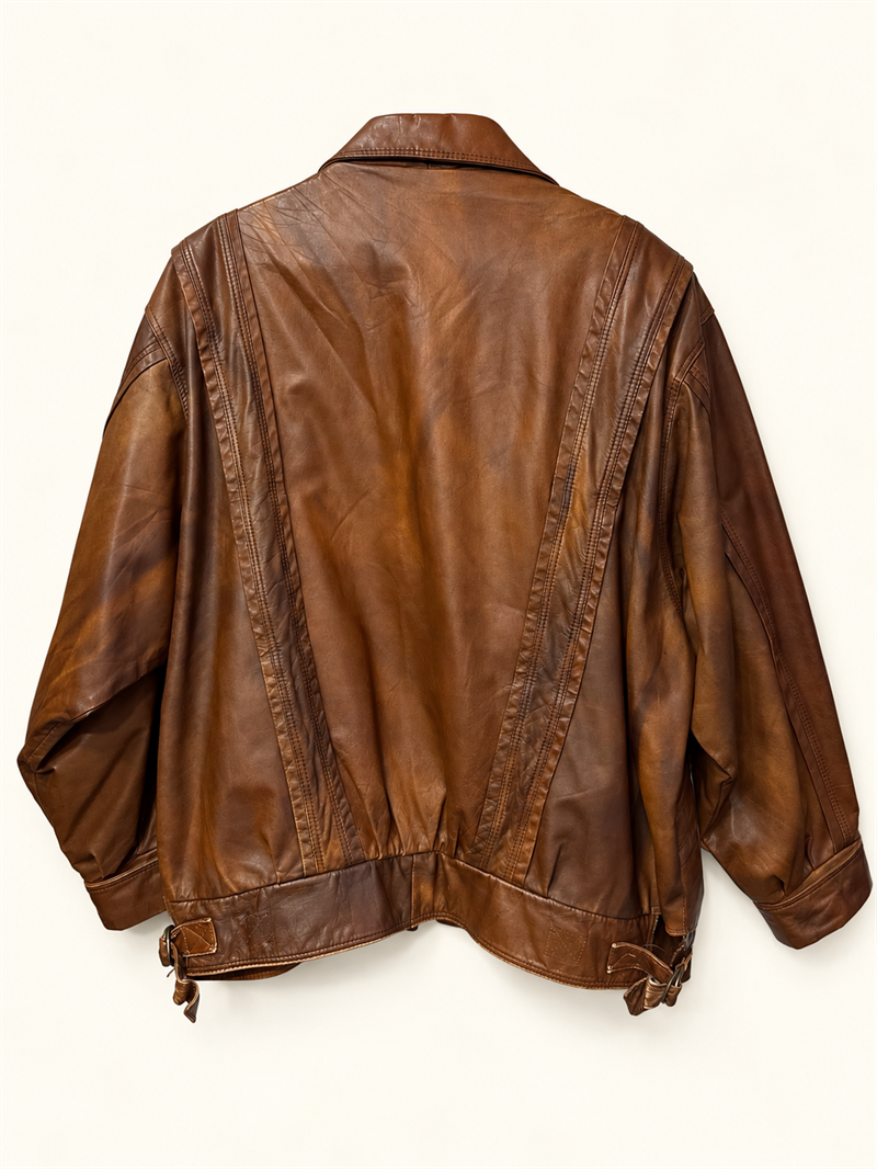 80s/90s Brown Classic Deri Ceket
