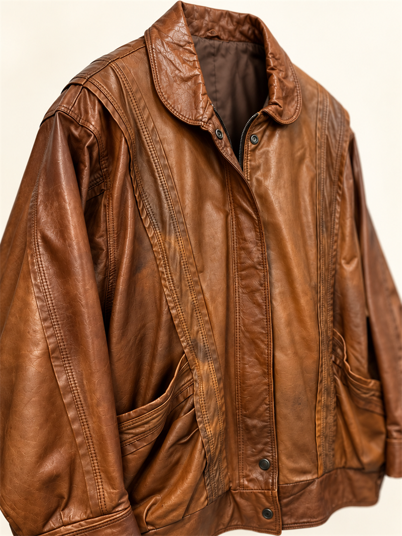 80s/90s Brown Classic Deri Ceket