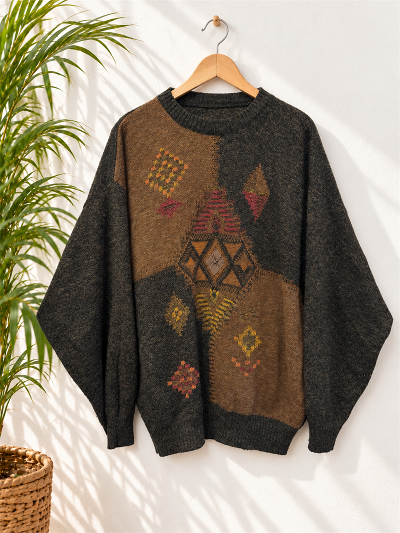 80s/90s Earth Tone Etnik Kazak
