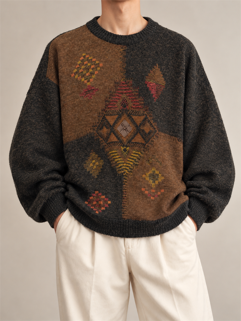80s/90s Earth Tone Etnik Kazak