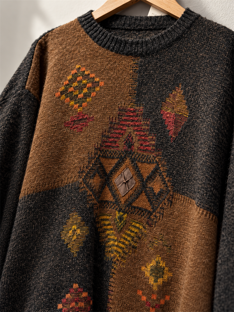 80s/90s Earth Tone Etnik Kazak