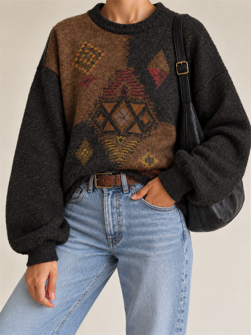 80s/90s Earth Tone Etnik Kazak