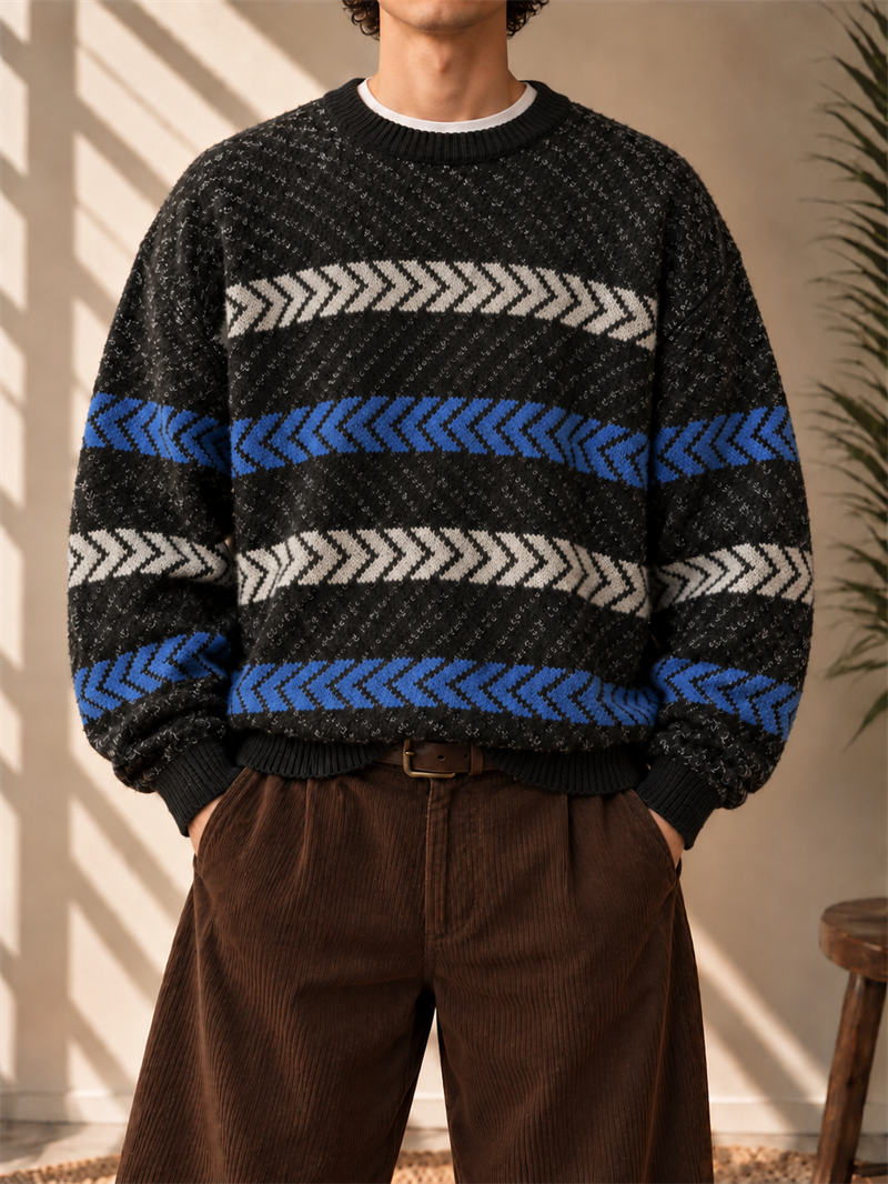 80s/90s Kalın Örgü Oversize Kazak