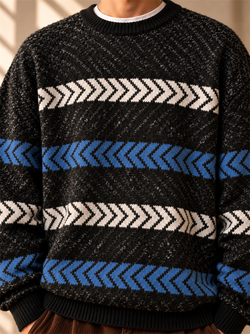 80s/90s Kalın Örgü Oversize Kazak