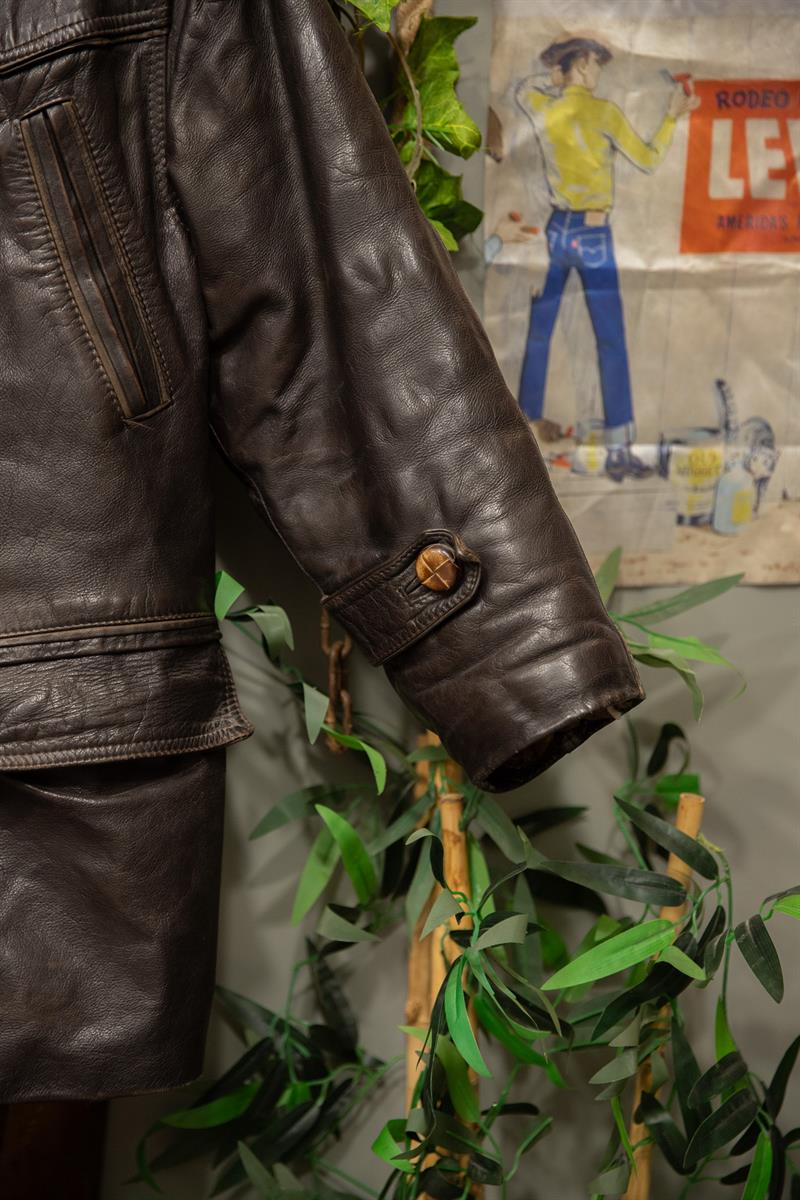 80s/90s Kovboy Paris Eskitme Deri Ceket