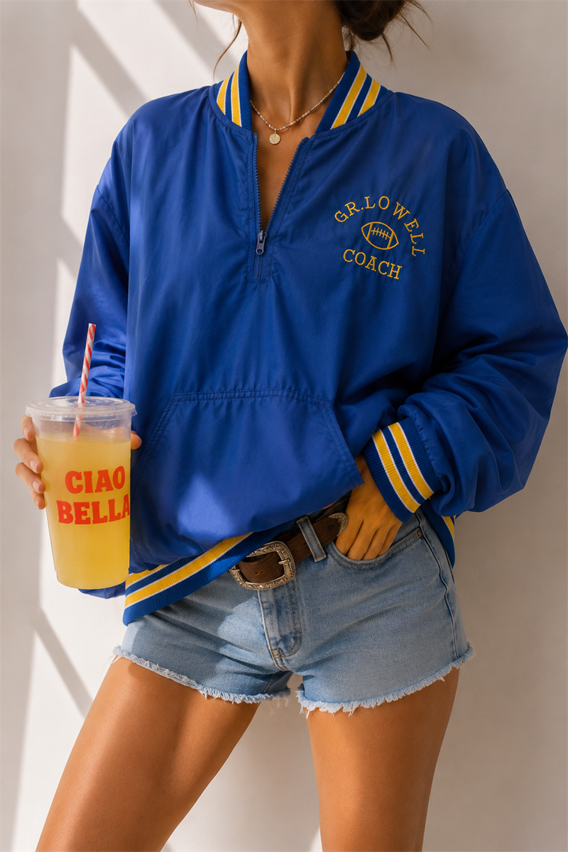 80s/90s Royal Blue Coach Ceket