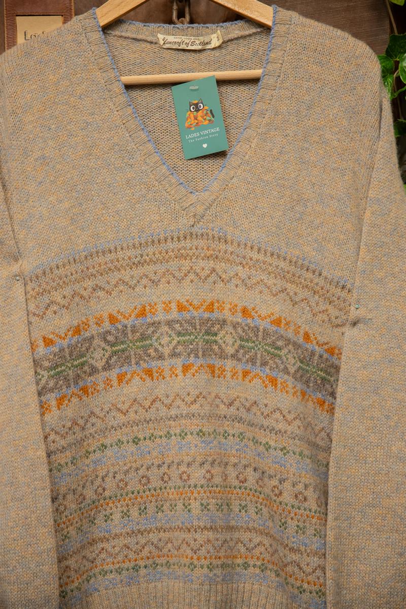 80s/90s Scottish Wool V Yaka Kazak