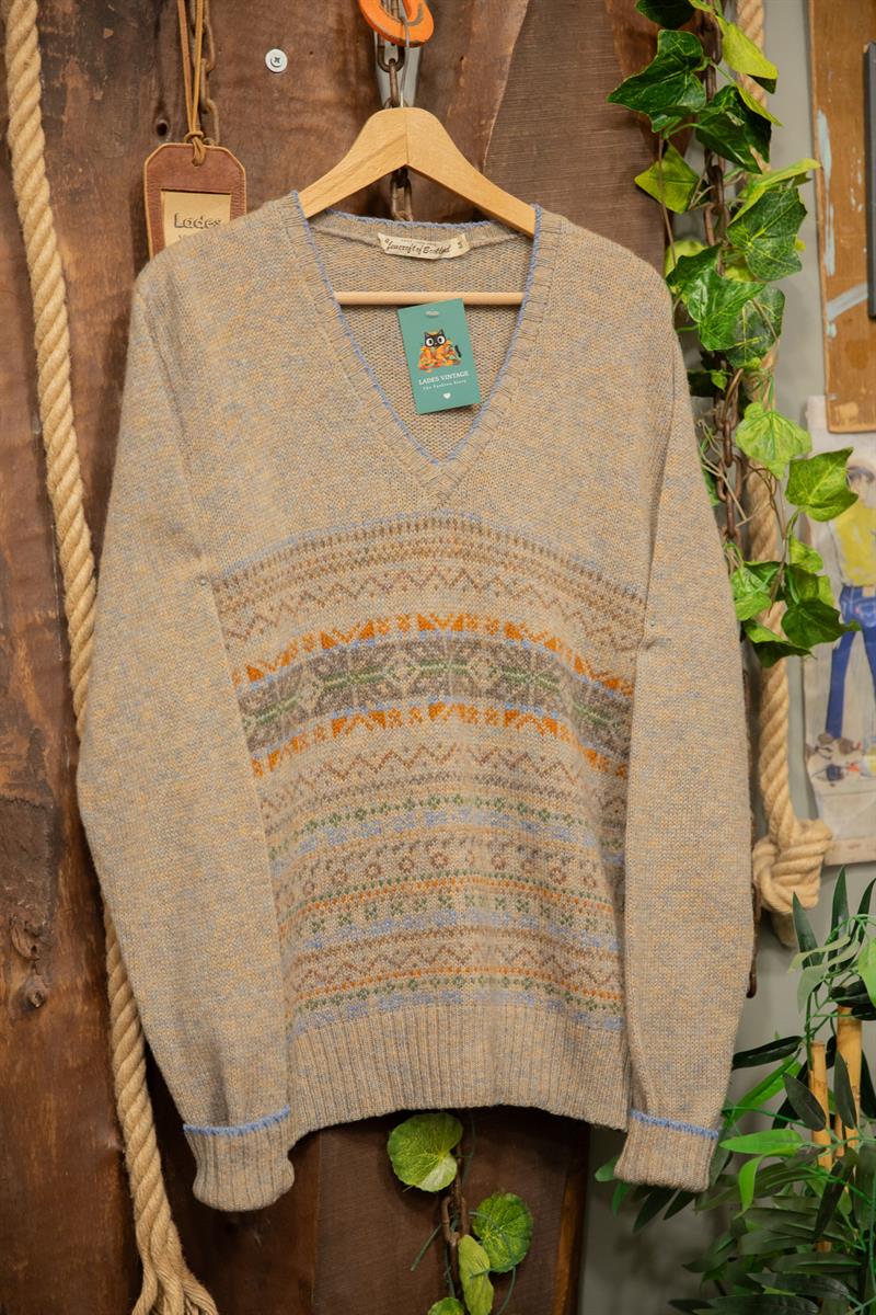 80s/90s Scottish Wool V Yaka Kazak