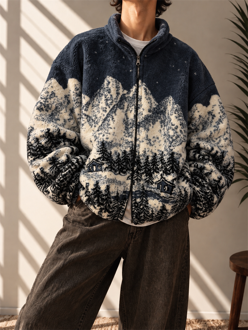 80s/90s Snowy Moutain Polar Ceket