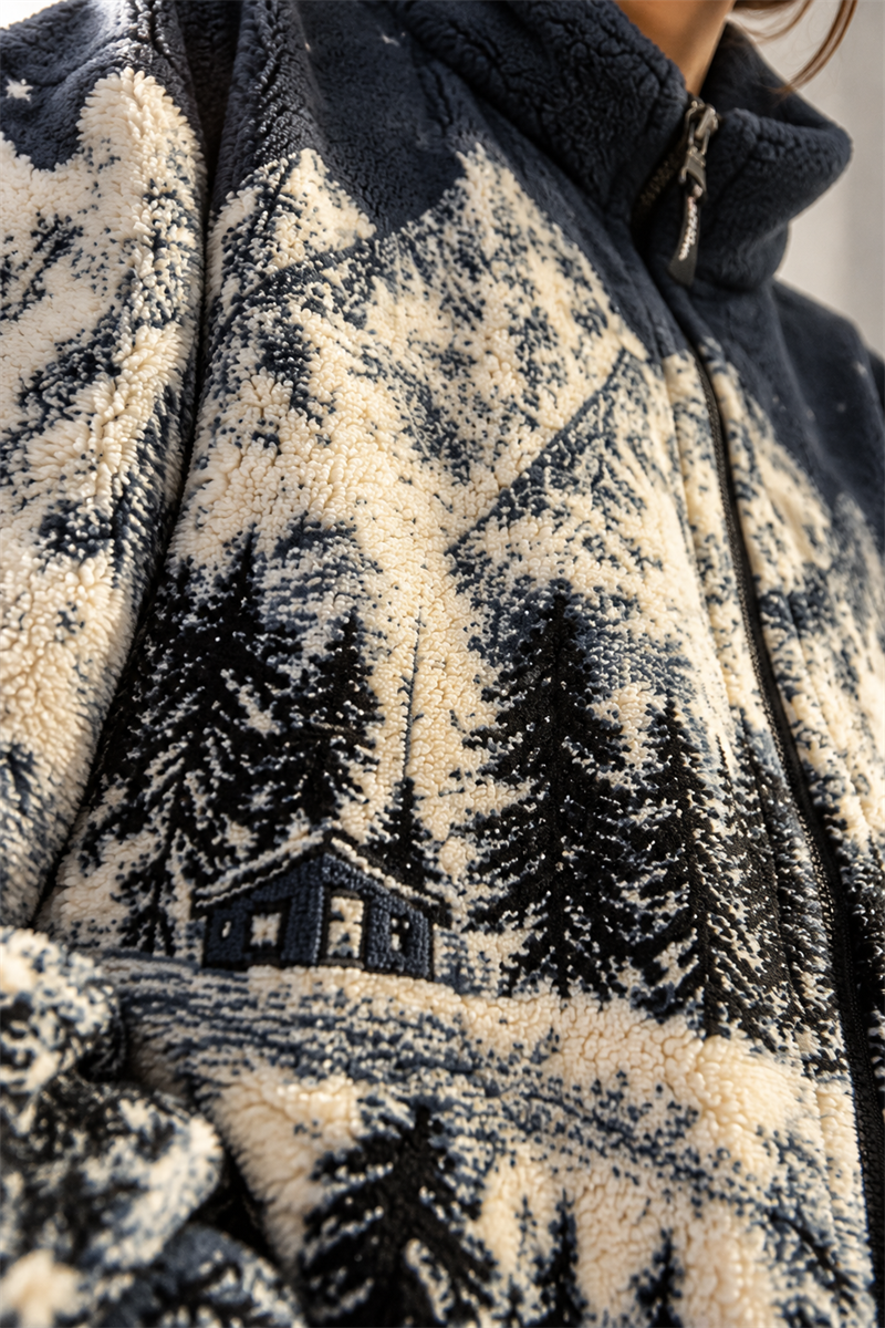 80s/90s Snowy Moutain Polar Ceket