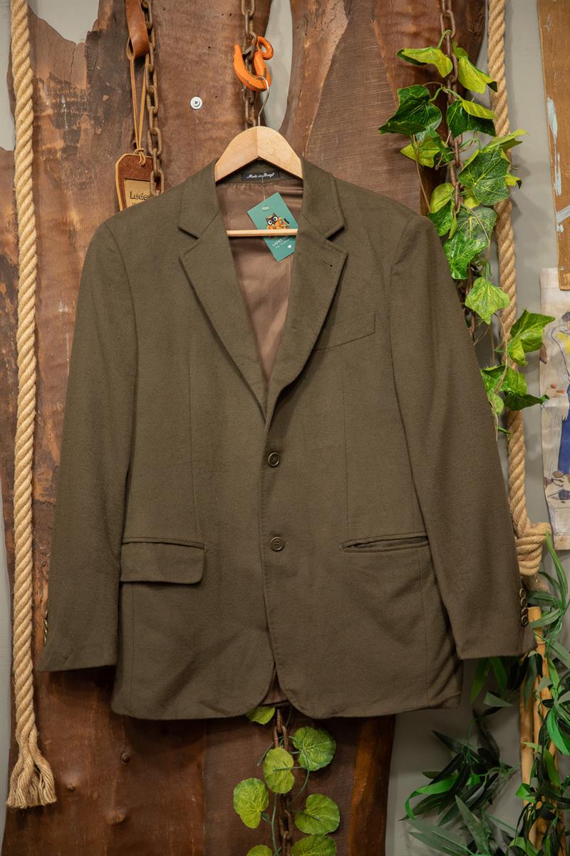 80sGreen Tweed Blazer Ceket