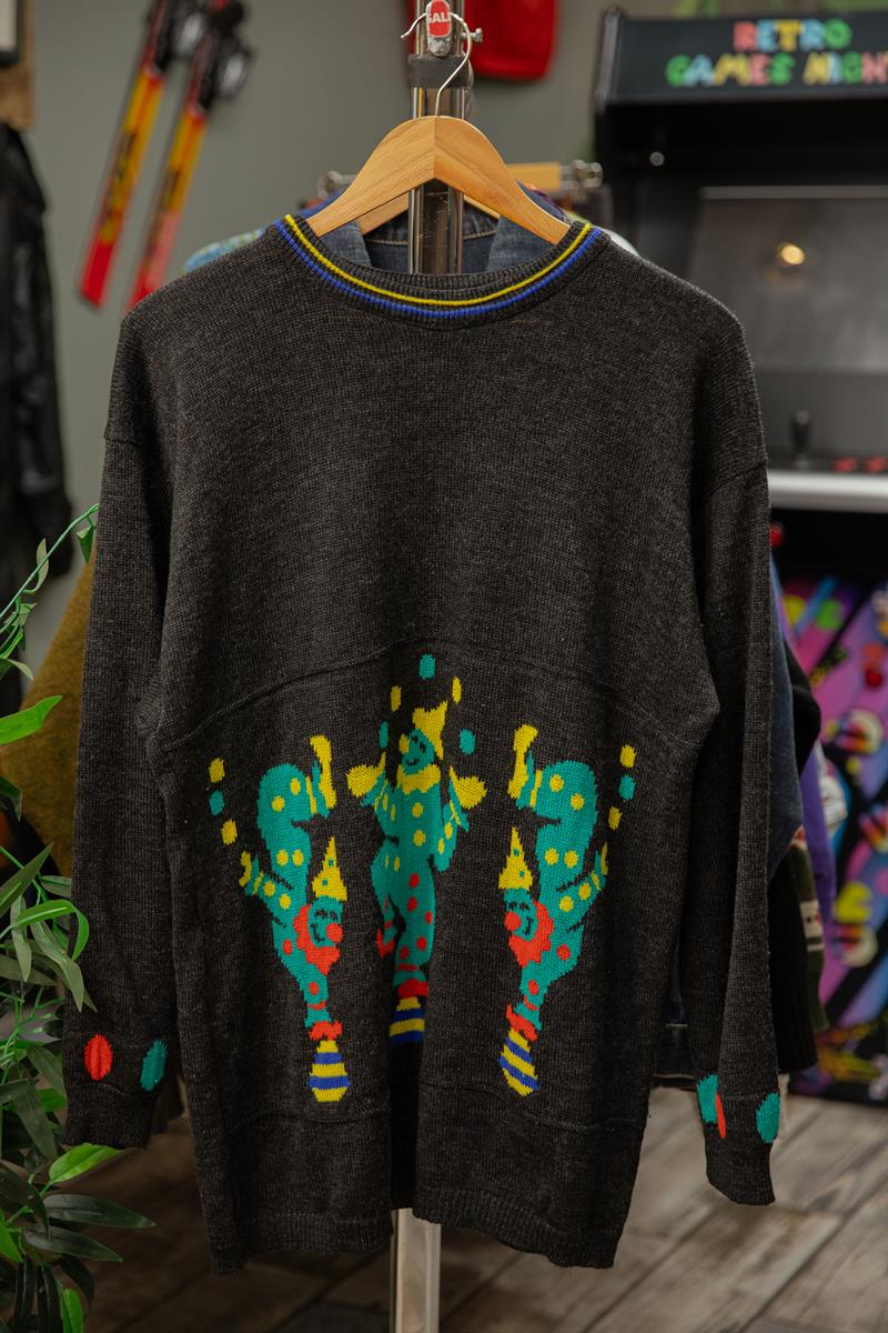 90lar DÖNEM RENKLİ KADIN KAZAK