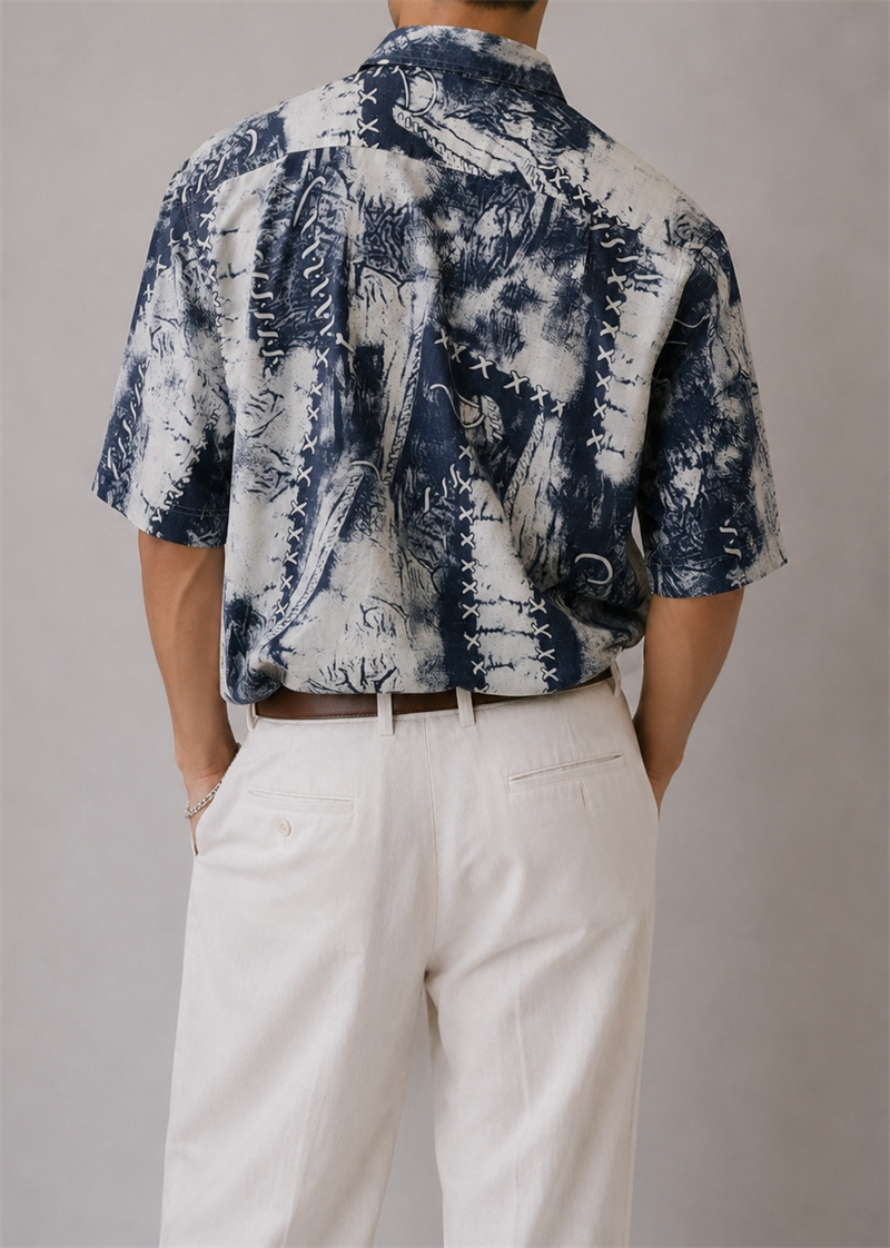 90s Acid Wash Look 90s Gömlek