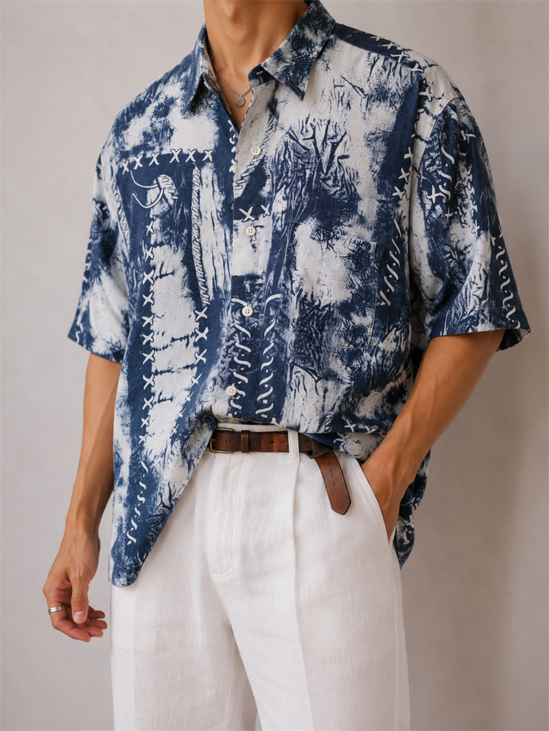 90s Acid Wash Look 90s Gömlek