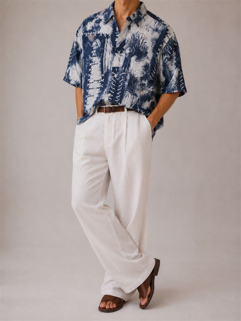 90s Acid Wash Look 90s Gömlek