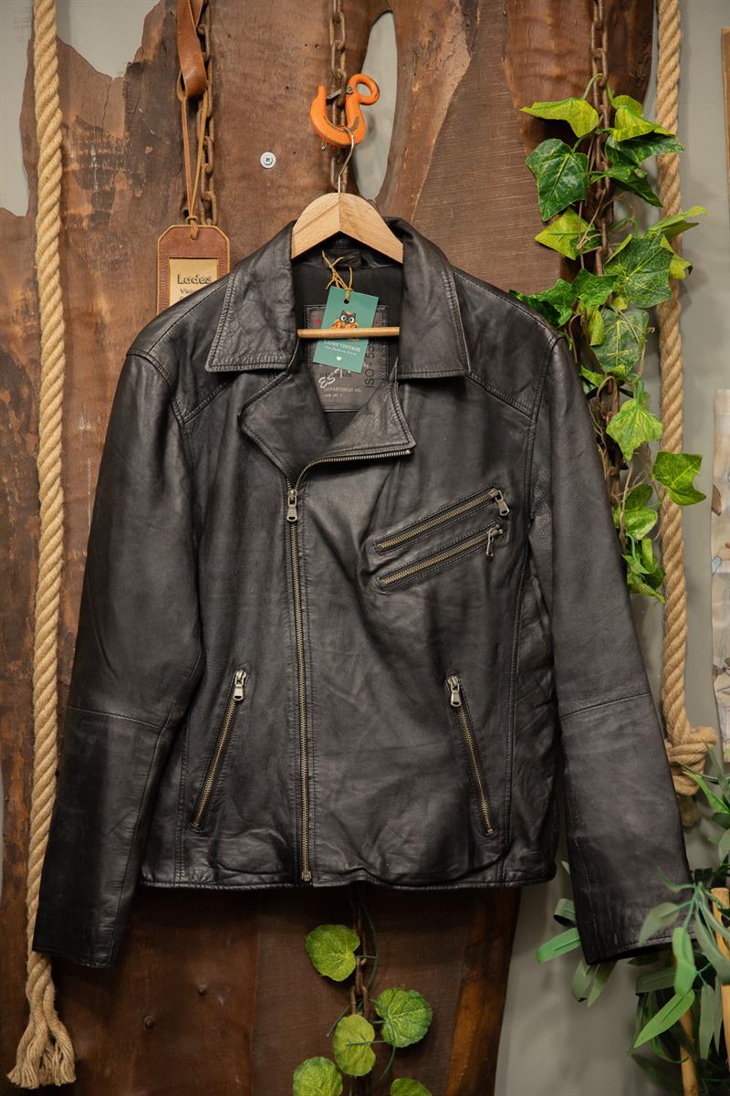 90s American Biker Deri Ceket