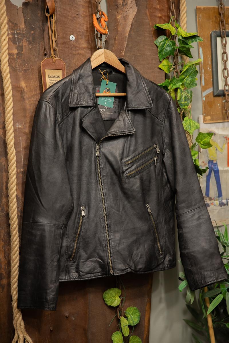 90s American Biker Deri Ceket