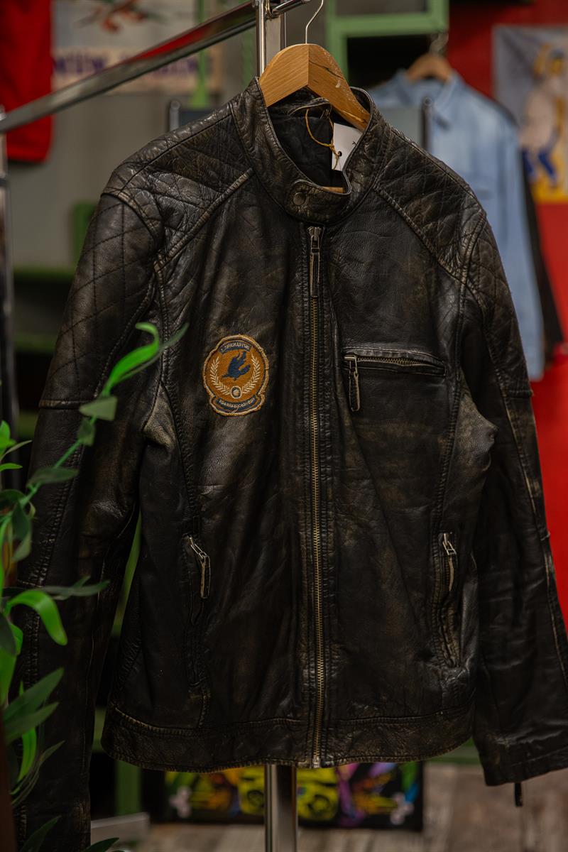 90s American Biker Tarz Unisex Deri Ceket