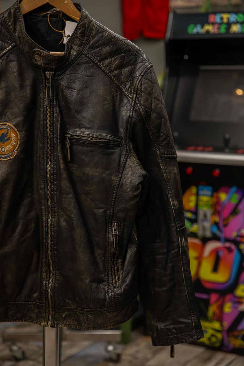 90s American Biker Tarz Unisex Deri Ceket