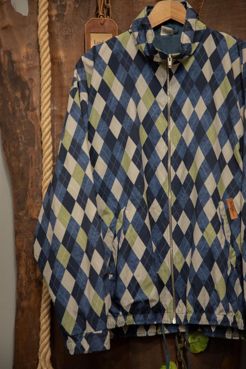 90s Argyle Diamond Oversize Spor Ceket