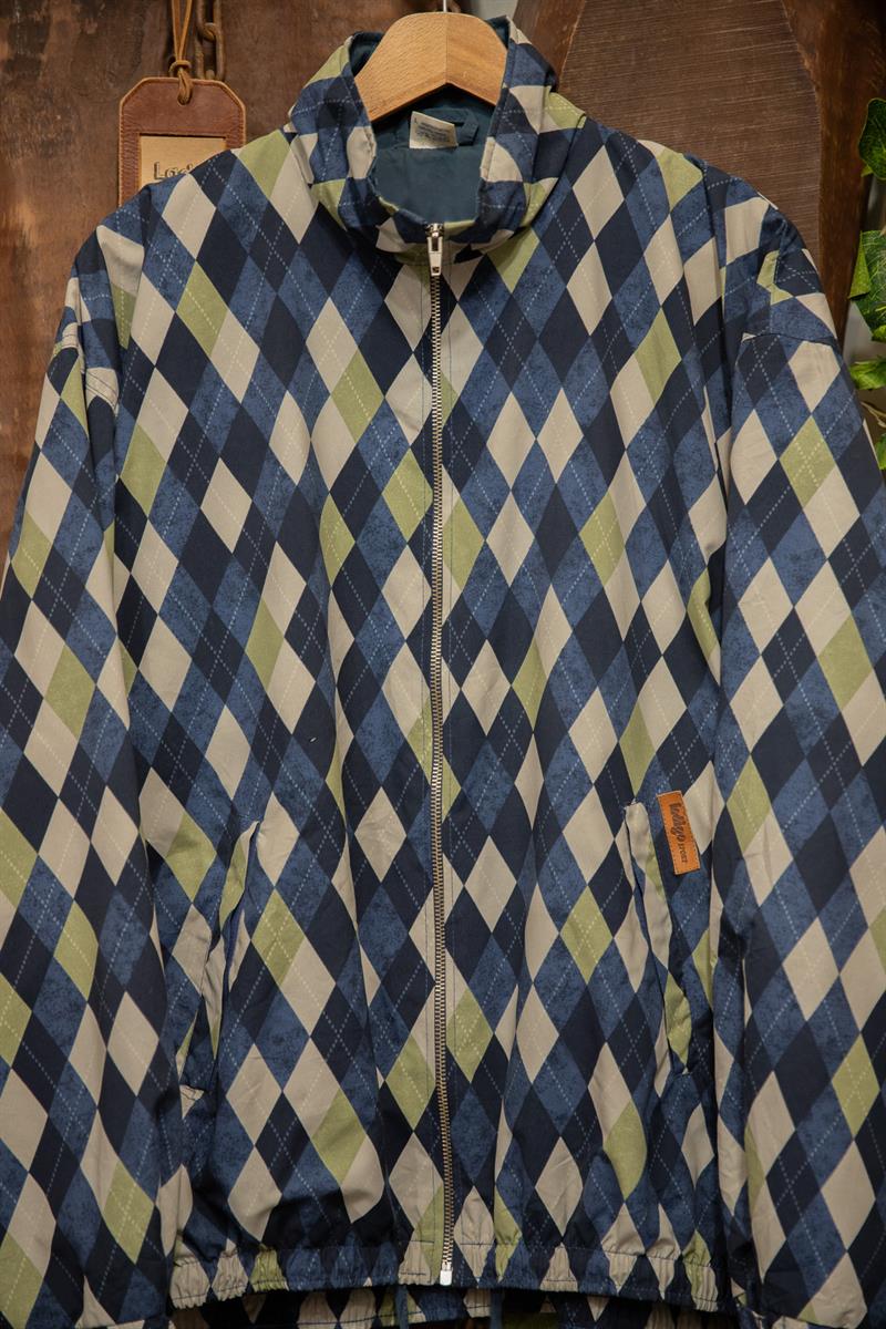 90s Argyle Diamond Oversize Spor Ceket