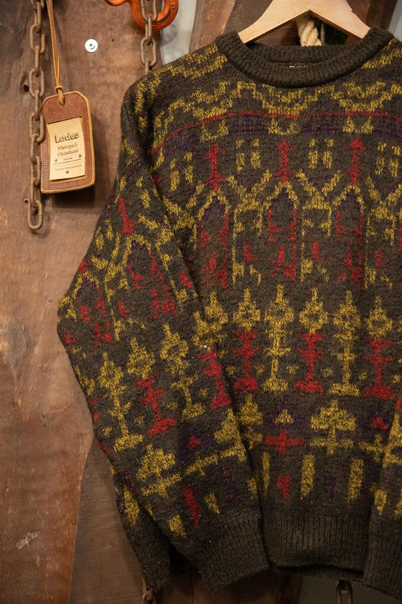 90s Artistic Splash Wool Kazak
