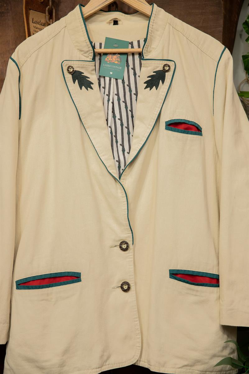90s Austrian Bavyera Cream Ceket