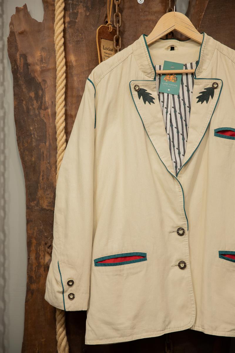 90s Austrian Bavyera Cream Ceket