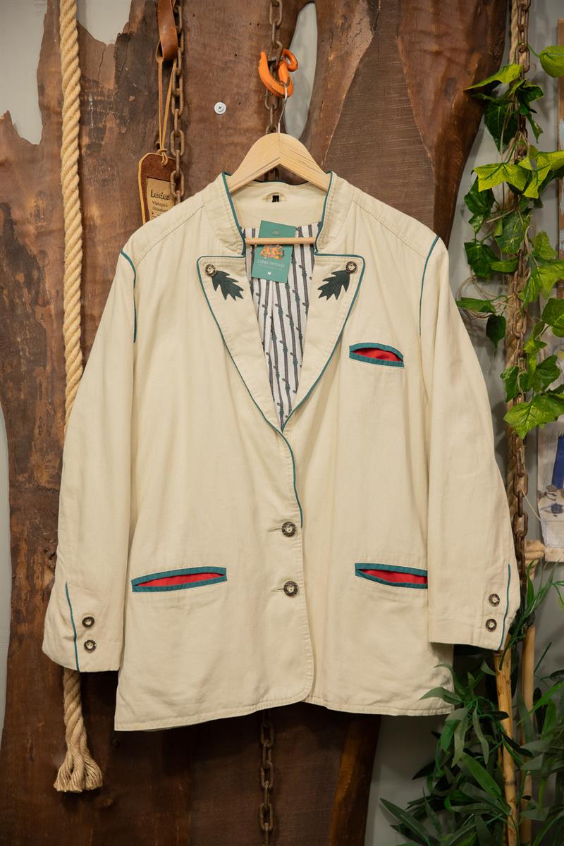 90s Austrian Bavyera Cream Ceket