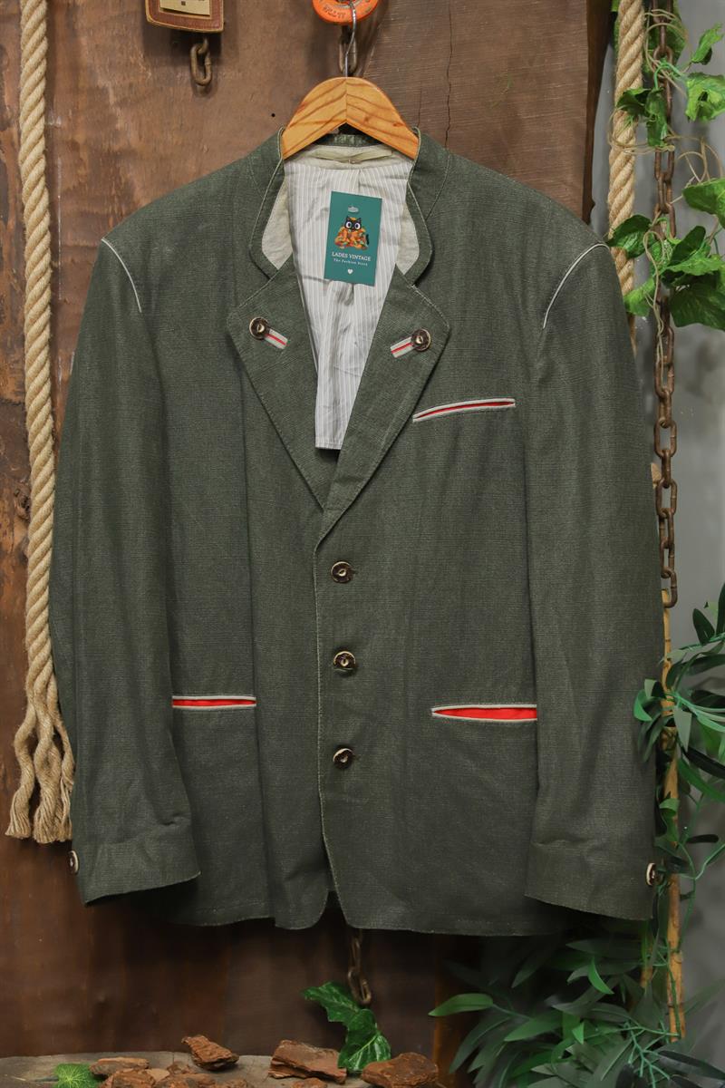 90s Austrian Bavyera Linen Ceket