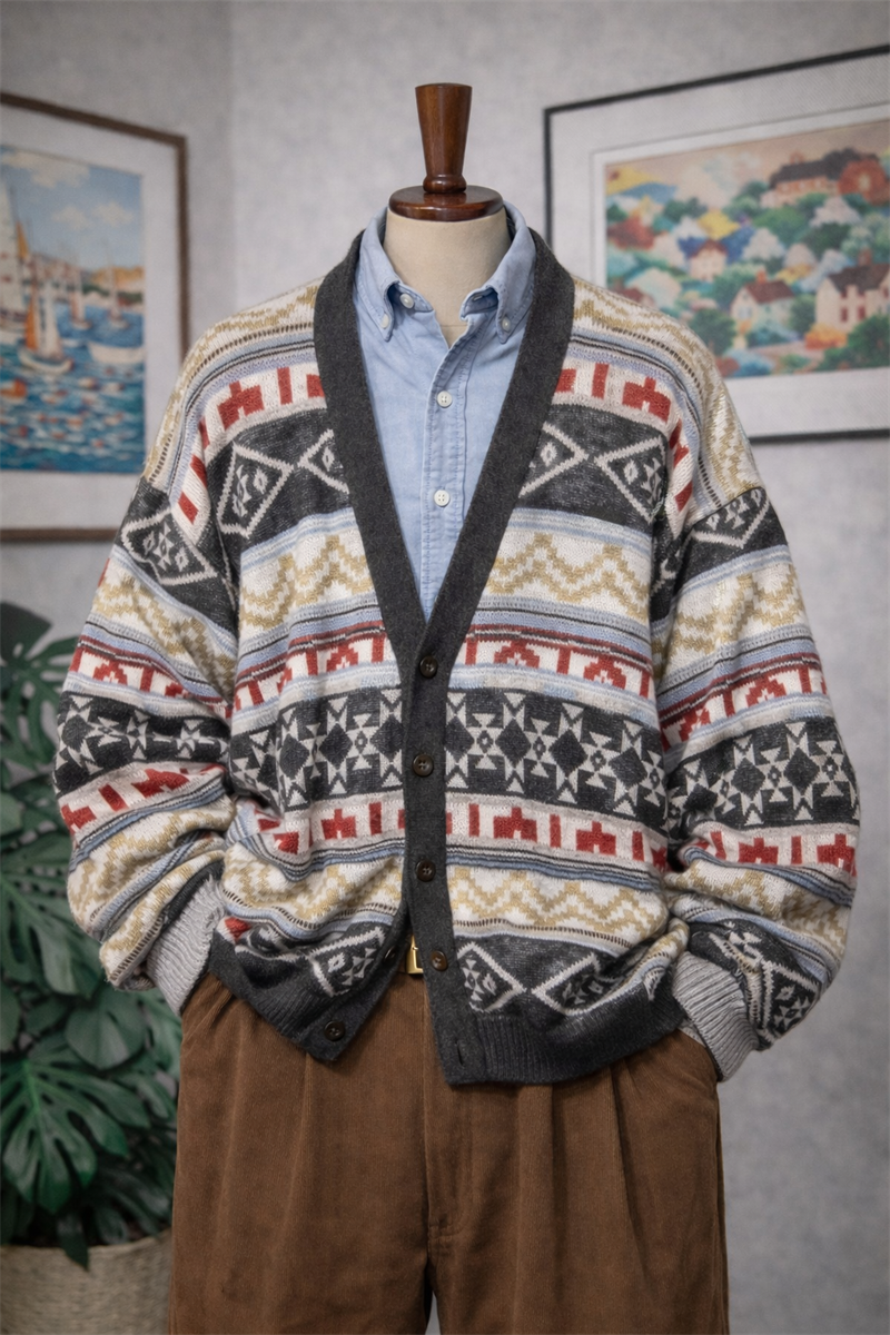 90s Aztec Etnik Hırka