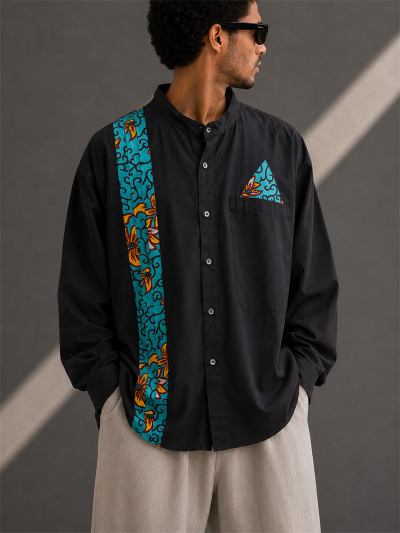 90s Bohemian Hakim Yaka Gömlek
