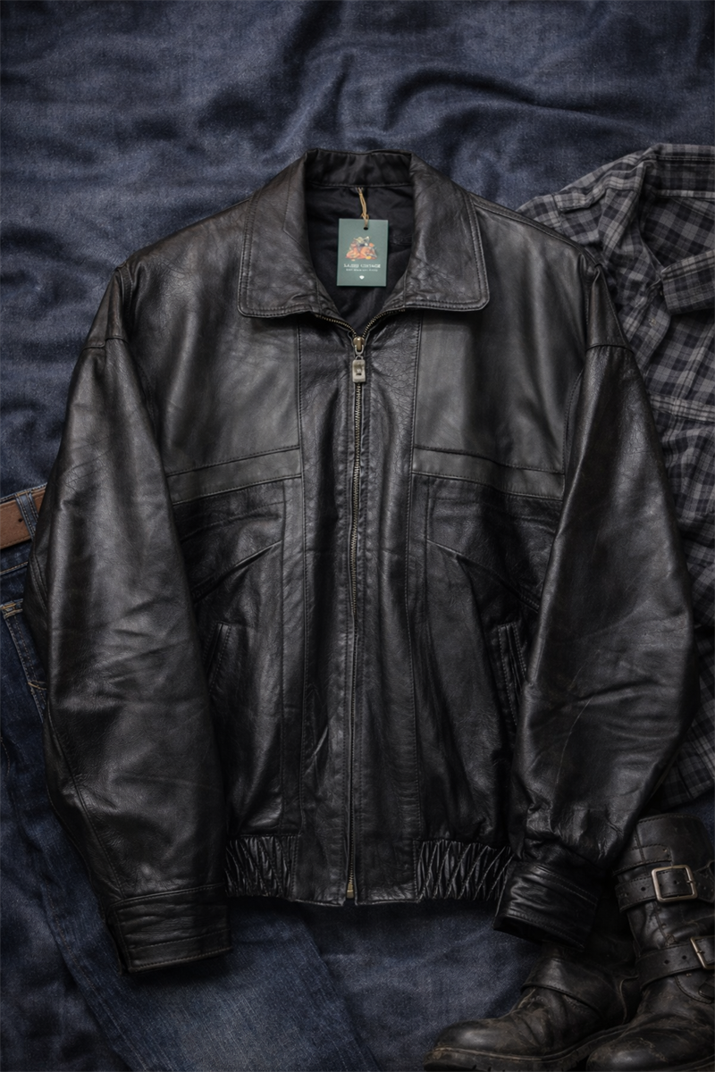 90s Bomber Deri Ceket