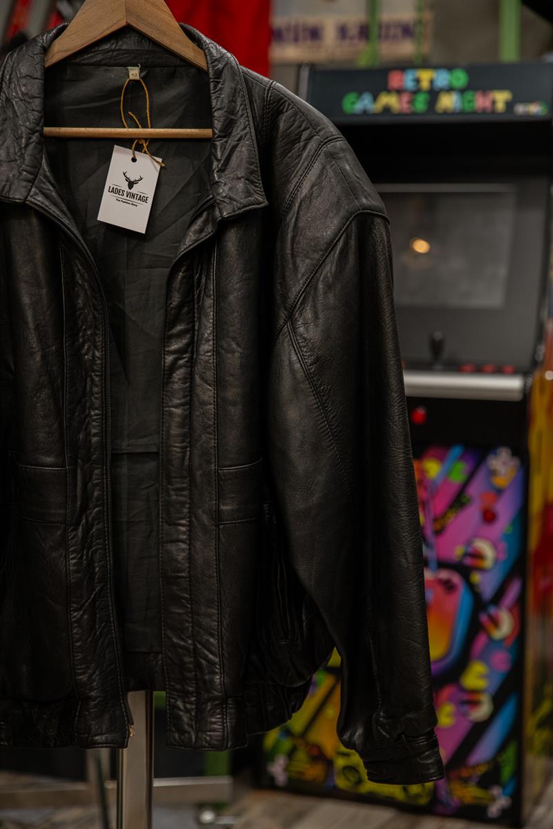 90s Bomber Tarz Deri Ceket