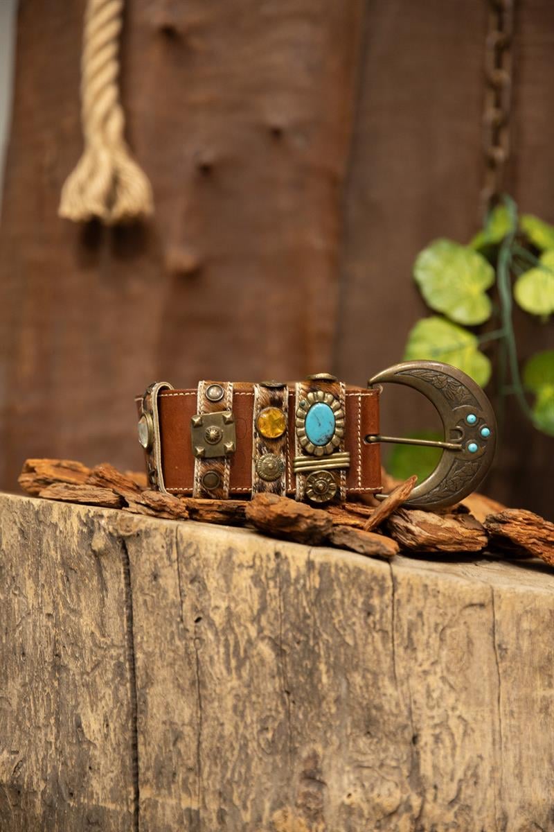 90s Brown Boho Western Kemer