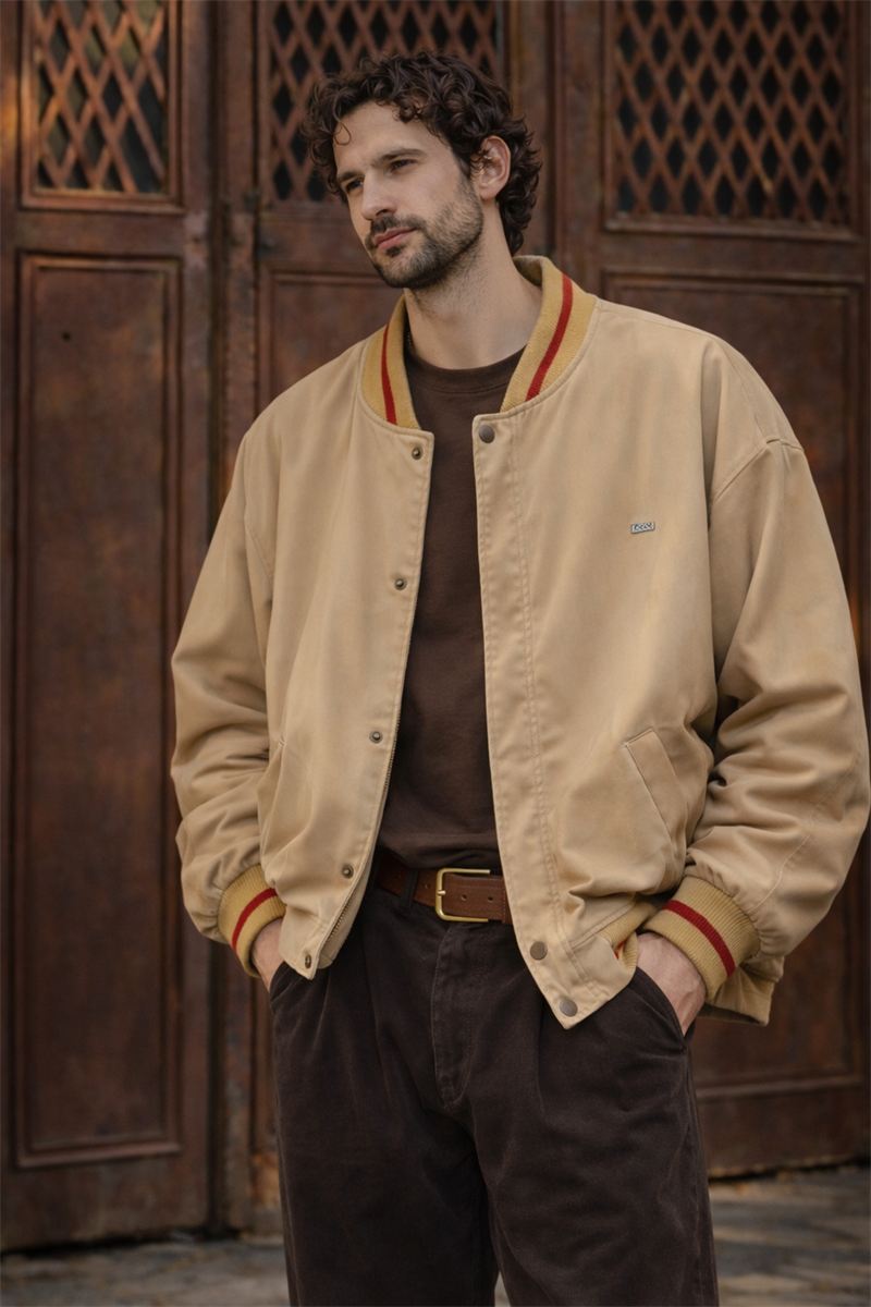 90s Camel Bomber Ceket