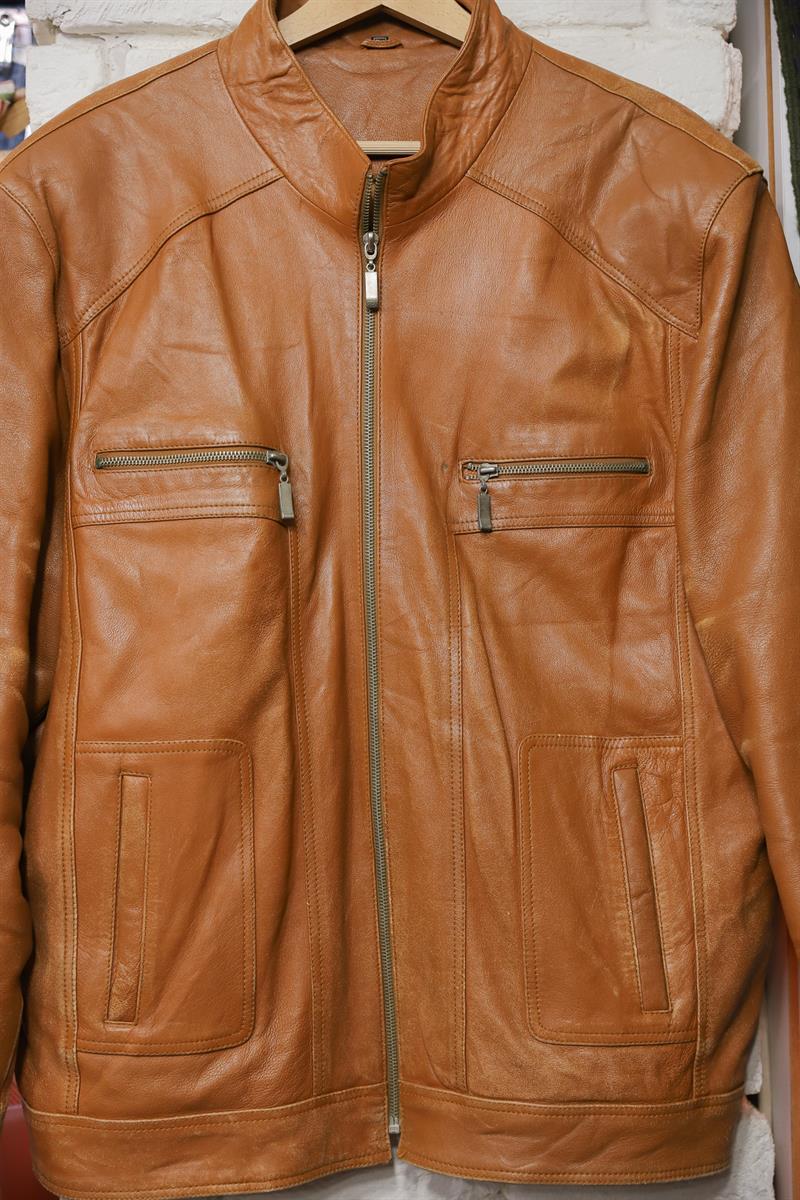 90s Classic Biker Deri Ceket