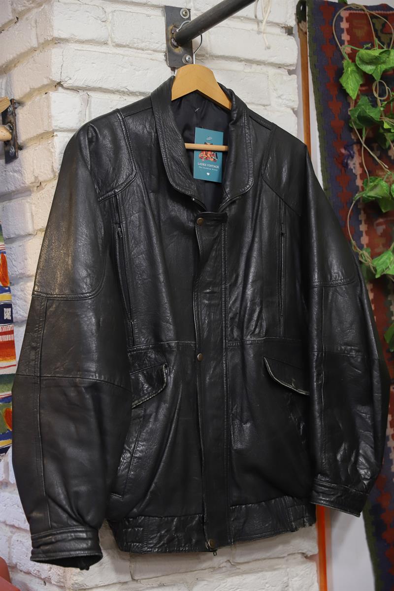 90s Classic Bomber Deri Ceket