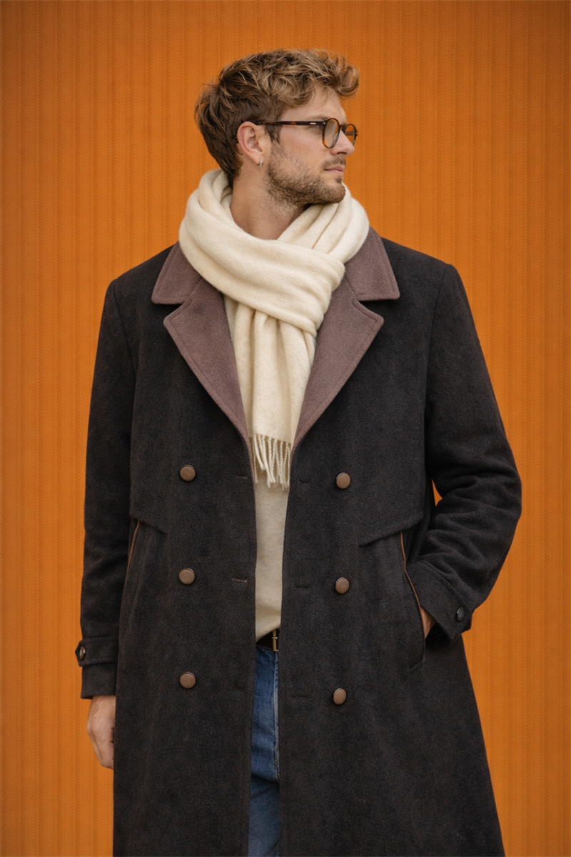 90s Classic Kaşe Kaban