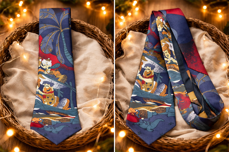 90s Dino Taş Devri Cartoon Kravat