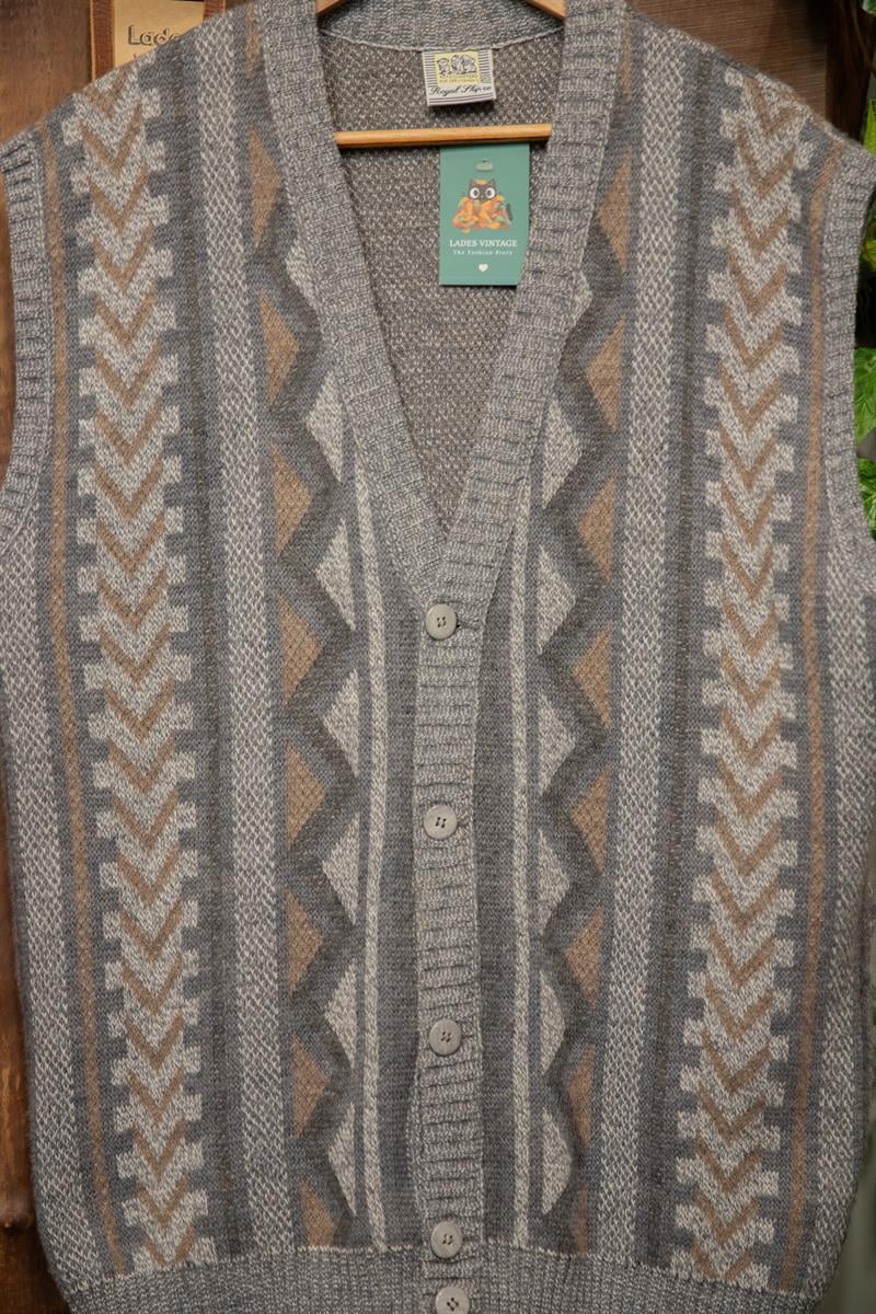 90s Ethnic Örgü Yelek