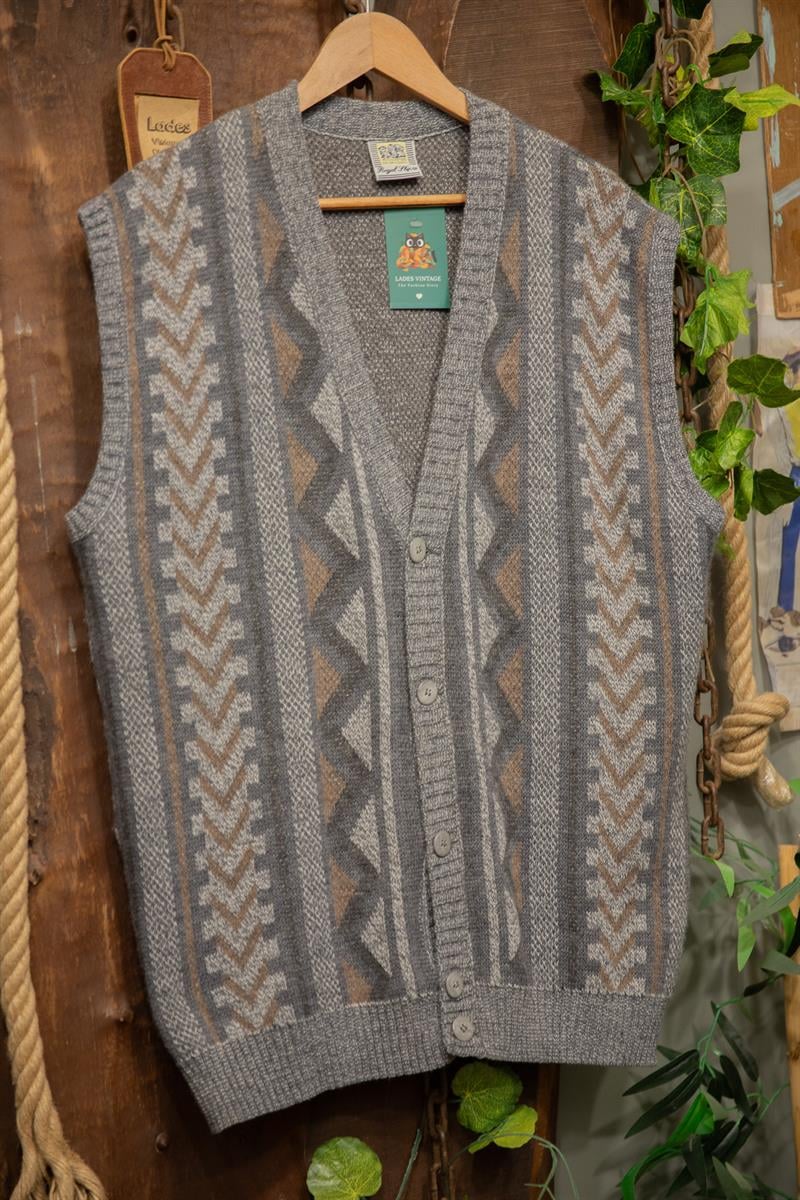 90s Ethnic Örgü Yelek