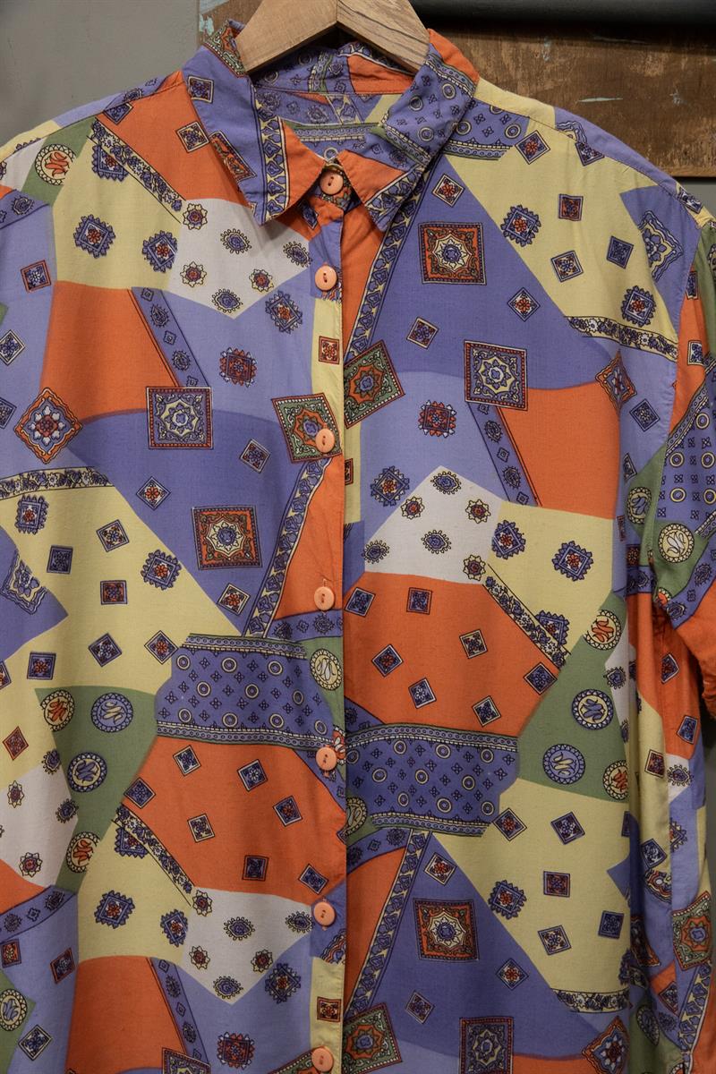 90s Etnik Salaş Gömlek