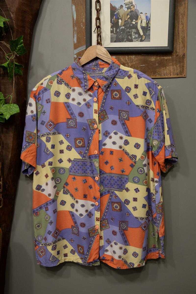 90s Etnik Salaş Gömlek