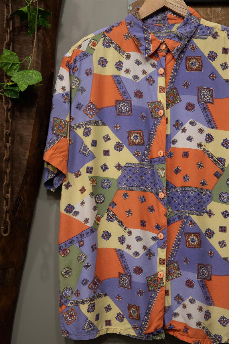 90s Etnik Salaş Gömlek